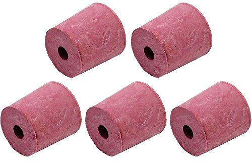 Almost Off Grid Pack Of 5 Rubber Bungs To Fit Demijohn - Bored/With Hole suitable for homebrewing Wine, Cider and Meat, Reusable