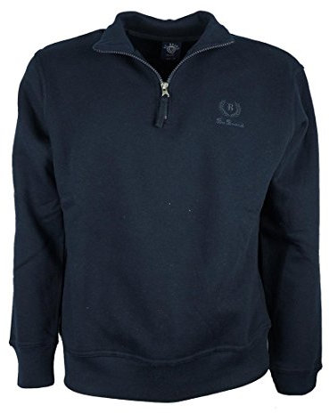 BE BOARD Felpa Uomo Cotone Felpato Mezza Zip Taglie Forti Art 9035 CONF