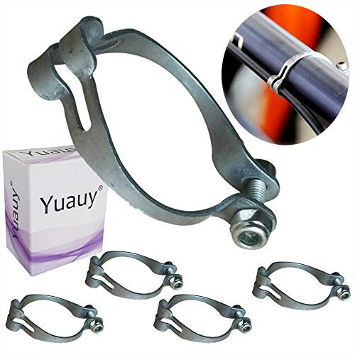 Yuauy 4 Sets Metal Ring Firmly to Frame MTB Bike Cable Guide Brake Cable Shift Cable Derailleur Cable Base Guide Clip Fitting Line Tube Housing Durable 25.4mm/28.6mm/31.8mm/34.9mm (34.9mm)