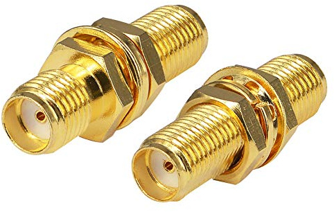 Boobrie SMA Female to Female Connector Bulkhead Panel Mount SMA 4G Antenna Jack Adapter RF Coaxial for WiFi GPS Antenna Wireless LAN Devices Pack of 2