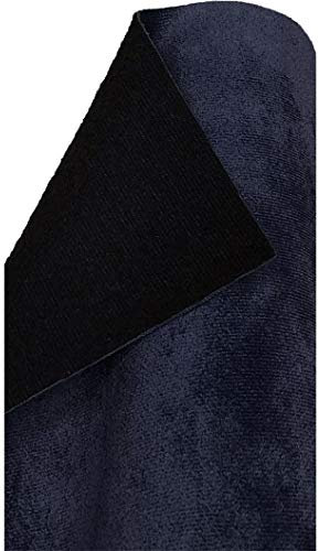 A-Express Samtstoff Faux Wildleder Stoff Dekostoff Kostümstoff Modestoff Stoff zum Nähen und Dekorieren Samt Material Meterware - Navy blau Halber Meter 50cm x 145cm