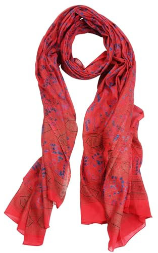 Freak Scene Baumwolltuch - Pareo - Sarong - Indisches Muster 01 - rot-blau