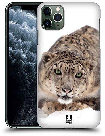 Head Case Designs Snow Leopard On Ice Wildlife Hard Back Case Compatible With Apple iPhone 11 Pro Max