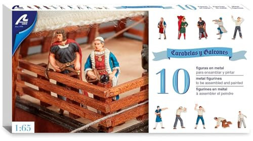 Artesanía Latina 22411F. Set of 10 Metal Figurines 1:65 for Galleons and Caravels