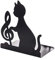 Buchstützen Metall Katze 1 Paar Buchhalter rutschfest Kratzfest Buchständer Bücher Halter Geometrische Stehsammler Schreibtisch Bücherordner Dekorative Buchhalterung für Büro Bücherregal Kinderzimmer