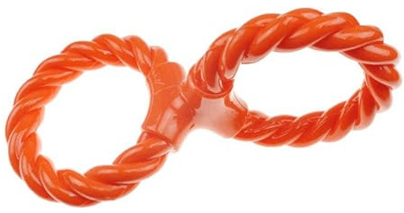 Infinity TPR/Rope Double Ring Twist Tug Orange