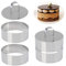 4 Pièces Anneau de Gâteau 10,5 * 4 Cm Anneau de Cuisson de Gâteau/ Cercle a Patisserie Cuisson Anneau à Gâteau en Acier Inoxydable 430 avec 2 Poussoir Inox - Certification FDA,pour Mousse & Tiramisu