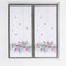 SaRani Tenda per Finestra Tendina Bianco a Fantasia Fiori Fucsia Colorata 2 Pannelli (60x150 cm)