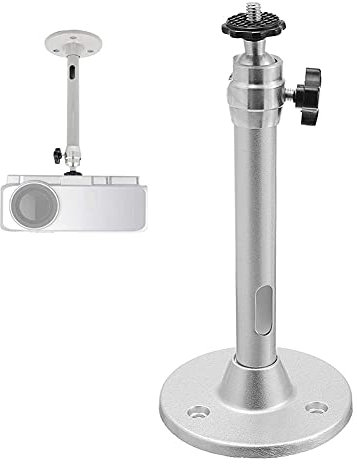 Ysislybin Mini Projektor Halterung Decke 18cm, Beamer Halterung Ausziehbar Decke / Wand, Projektor Deckenhalterung, Robust Belastbar 5kg, 360 Grad Verstellbar (Schwarz)