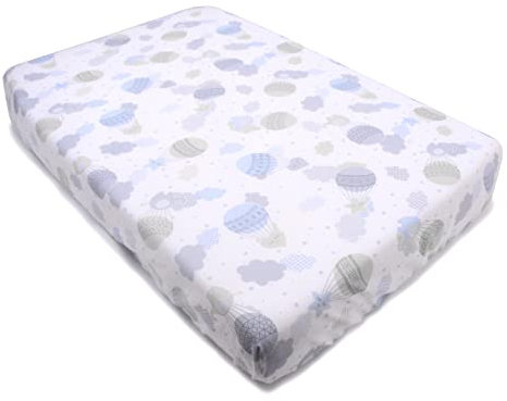PEKITAS Sábanas Ajustables Minicuna 50x80 cm / 45x85 cm Elásticas para Colchón De Cuna Portátil Colecho Moisés Grosor 5-10 cm bebés, niños y niñas Globos
