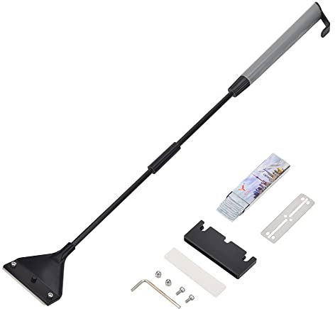 Aquarien Scheibenreiniger 60 cm Kunststoffe Klingenreiniger für Aquariumscheiben Aquarium Multifunktional Algen Schaber, mit Bürste und 6.2 cm Extra Breit Auswechselbaren Klingen