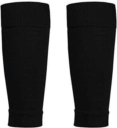 Balems Unisex Leg Sleeves Calf Guards Socks Football Shin Guards Sleeves Socks Tights Leg Warmer for Running, Cycling, Soccer, Golf, Tennis, Suitable for Calf Circumference 35-43CM Black