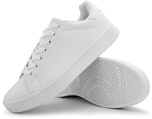 Hawkwell Herrenmode Leichte Turnschuhe lässige Wanderschuhe Uniform Schuhe,Weiß EU 46