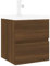 vidaXL Mueble de Baño con Lavabo Espejo Colgante Cajones Aparador Almacenamiento Interior Suspendido Pared Madera Contrachapada Marrón Roble