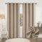 CUCRAF Vorhänge Blickdicht Verdunkelungsgardine mit Ösen Blackout Curtain Vorhang Verdunkelung Leinenoptik Vorhänge für Wohnzimmer Schlafzimmer und Kinderzimmer H 225 x B 140cm 2er Set Leinenfarbe
