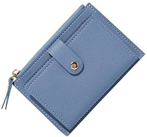 Geldbeutel Damen Klein,Kellner Geldbörse, Kellnerbörse, Geldbeutel, Damen Herren Portemonnaie mit Holster, Steck-Tasche und Kette mit großem Münzfach (Schwarz) Damen Geldbörse Leder Geldbeutel Damen G