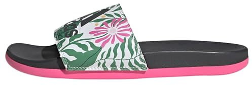 adidas Donna Adilette Comfort Slides, Carbon/Off White/Lucid Pink, 39 EU