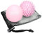ResultSport Massage Ball Set with Storage Bag, Plantar Fasciitis Recovery, Trigger Point Massage, Deep Tissue Myofasical Relief (Lacrosse & Spike - Pink, Spiky/Lacrosse Balls - Pack of 2)