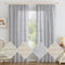 MIULEE Leinen Gardinen Vorhänge mit Kräuselband Wohnzimmer Gardine Vorhang Leinenoptik kräuselband Modern Voile Schienensystem Schlafzimmer 2er Set Weiß Grau 140x225 cm
