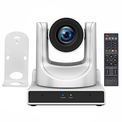 SMTAV PTZ Camera,20X NDI PTZ Camera with AI Tracking and HDMI/SDI/USB3.0/IP Streaming Outputs for Church,Conference,Events,Teaching
