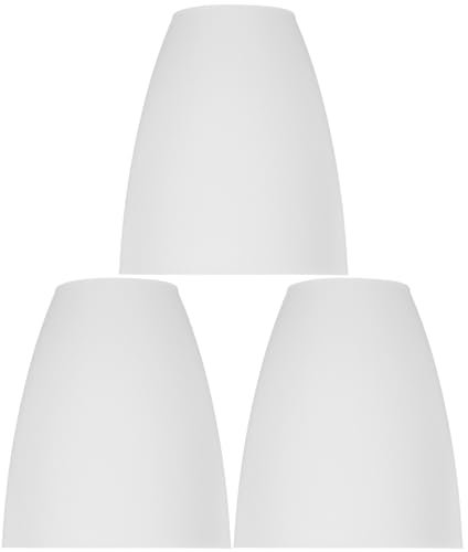 DOITOOL Plastic Lamp Shade Replacement 3Pcs Flat Light Cover Small Modern Chandelier Lamp Shade Ceiling Light Cover for Wall Table Pendant Floor Lamp 30mm
