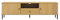 Woodroom Sevilla massives TV-Board eichefarbig lackiert Kiefer massiv 158x47x40 cm 1 offenes Fach 1 Schublade 2 Türen