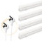 LED Batten Light 4ft with UK PLUG, 4 Packs 18W 2200lm, 4000K Workshop Lighting, T5 Wall and Ceiling Lighting, Connect Up to 6 LED Tube Lights with On/Off Switch, Applicable to Garage, Office, Shop