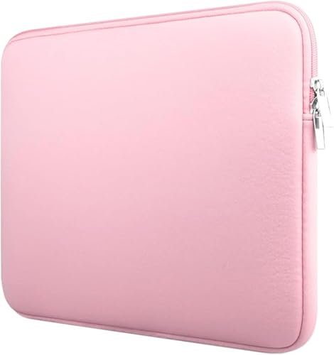 fdsmall 12 Zoll Laptophülle Schutzhülle Weiches, Flauschiges Futter Gepolsterte Reißverschlussabdeckung Tragetasche Kompatibel mit 12 Notebook-Computer Tablet Ultrabook Chromebook(Rosa)