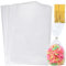 HAKACC 100 Stück Transparente Tüten für Süßigkeiten, Cellophantüten 15 x 25cm Transparente Quadratische Tasche für Süßigkeiten Mitgebsel Kindergeburtstag Gastgeschenke