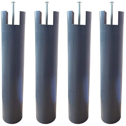 Someo 4 Pieds cylindriques pour Cadre à Lattes Anthracite 30 cm