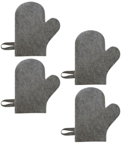 Milisten 4stücke Sauna-handschuhe Aus Filz Wasserabsorbierende Hitzebeständige Sauna Und Peeling-handschuhe Für Dampfbad Und Spa Für Entspannung Und Hautpflege