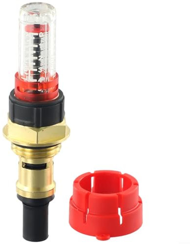 Hasaller Collettore d'ottone del riscaldamento a pavimento dell'acqua con il vetro di vista ed il misuratore di portata, tasso del termometro 0-5L/min per il regolatore, 1227884564