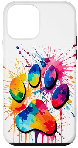 Pfote eines Hundes für Tierliebhaber, niedlicher bunter Pfotenabdruck Hülle für iPhone 12 mini
