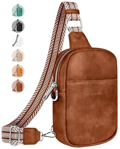 Vantamo Crossbody Bag Damen mit RFID-Schutz & Extra Sicher Anti-Diebstahl-Clip, Stilvolle Handtasche für den Alltag oder die Reise, Hochwertigem Material Anti Diebstahl Umhängetasche