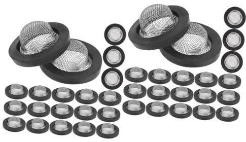 Milisten 60 Pièces Joint Quart De Maille Filtre à Eau pour Camping-Car Kit De Réparation De Robinet d'eau Tuyau De Tuyau De Machine à Laver Joint De Tuyau Écrans De Tuyaux Caoutchouc