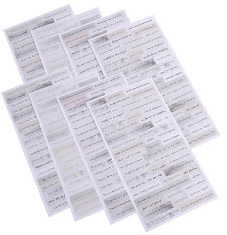 Anneome 320 Stk Inspirierende Phrasen-Aufkleber Brief Tagebuch-Aufkleber mit positiven Sprüchen buch sticker stickers for Alphabet-Wandtattoos Sammelalbum Scrapbooking-DIY-Aufkleber