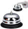 LdawyDE Campanilla de Mesa Metal Campana de Servicio Plata Timbre de Recepción con Sonido Claro para Hotel, Restaurante, Cocina, Escuela o Bar
