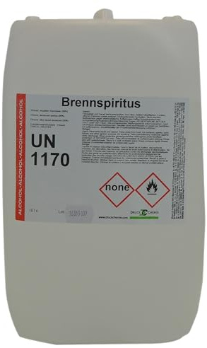 DC DruckChemie GmbH Brennspiritus 10L, 99% - Alleskönner für Haushalt, Freizeit & Handwerk - Reinigungs Spiritus, Kaminbrennstoff