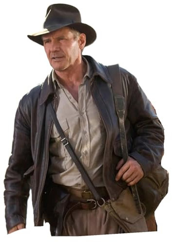 Harrison Veste de moto en cuir marron pour homme avec col vintage Style Indiana Jones, Marron - Cuir véritable, S