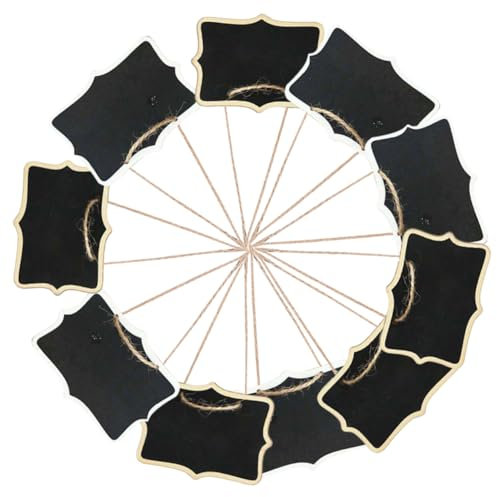 Cabilock 20stücke Holz Mini Kreidetafel Schilder Hängen Tafel Bistro Zeichen Dekorative Kreidetafel Für Zuhause Büro Geschäft Hochzeit Geburtstag