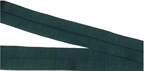 Großhandel für Schneiderbedarf 3 m Schrägband 20 mm vorgefalzt Petrol 100% Viscose