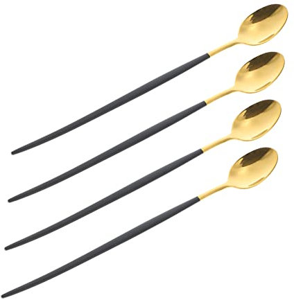 Cabilock Cucharas De Helado De Acero Inoxidable Cucharas De Mango Elegante para Mezclar Y Servir