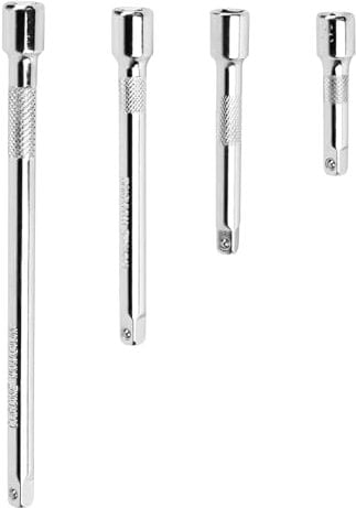 Extensión Carraca 1/4,Juego de Barras de Extensión,Extensión de 1/4 de Pulgada 50 mm,75 mm,100 mm,150 mm para Llaves de Tubo y Llaves de Trinquete,4 Piezas