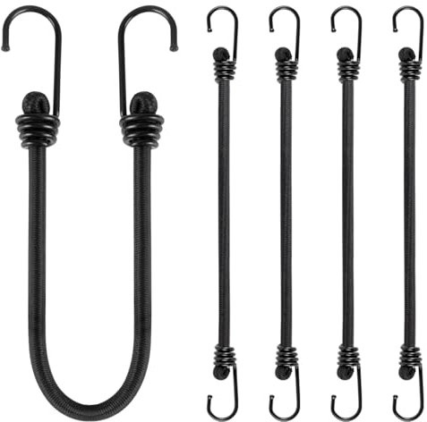TaoTazon Spanngummi mit Haken 100 cm, Expander mit Haken 5 Stück, Extra Stark Spanngurte mit Haken, Vielseitiger Gepäckspanner mit Haken für LKW, Campingausrüstung, Tarps & Werkzeuge