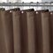 VANZAVANZU Waffel Duschvorhang mit Metall Duschvorhangringe Stoff Textil Badewannenvorhang Anti Schimmel Bad Vorhang Set Wasserdicht Schwerer Badewanne Vorhang - 182 x 182cm (Braun)