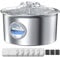 Bebedero Gatos Acero Inoxidable: Fuente Gatos - Fuente de Agua para Perro - 2.6L Bebedero Perros - Dispensador Agua Mascota Automatico - Cascada de Flores - con 6 Filtros + 3 Esponjas