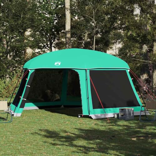 Fasba Poolzelt mit abnehmbarem Überzelt Netzwänden Meergrün 618x532cm Pooldach, Pool-Pavillon, wasserdichtes Zelt, Poolpartyzelt, Poolüberdachung