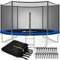 Trampolin Netz 244 cm Ersatznetz Sicherheitsnetz für Trampolin 244 cm 6 Stangen, UV-beständig Trampolinnetz Trampolinschutz Trampolinersatznetz Rundes Schutznetz für Gartentrampolin Ersatznetz Schwarz