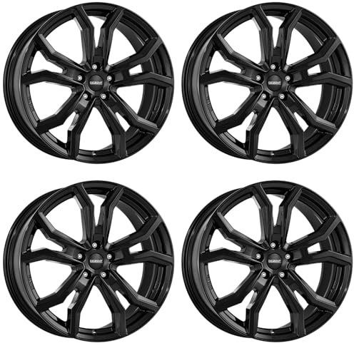 4x Dezent Felgen TV black 8.0Jx19 ET45 5x112 kompatibel mit Audi A3 A4 A6 A8 Q2 Q3 Q4 TT