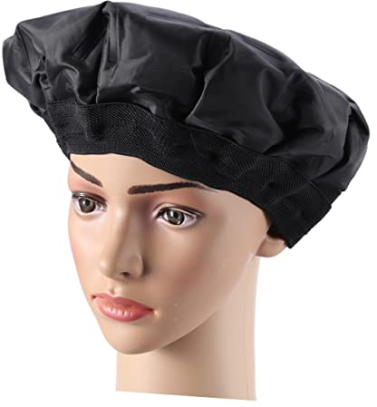 WEKADRIN Thermohaube Wärmekappe für Haare Kabellose Beheizte Gelkapsel Mikrowellengeeignet Schwarz zur Haarpflege und Haarstyling